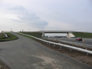 The new bridge over the A5117 - photo by Peter Williams