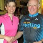 Roy Bunnell (2nd Freewheel) receiving his prize from Lowri.