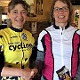 Clare Bennett-Lloyd, 5th Hill Climb and 1st Lady Hill Climb, receiving prize from Lowri Evans